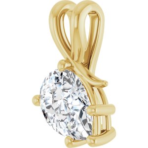 18K Yellow Gold 10x7 mm Pear Pendant Mounting – image 3