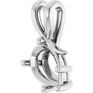 14K X1 White Gold 10x7 mm Pear Pendant Mounting – image 4