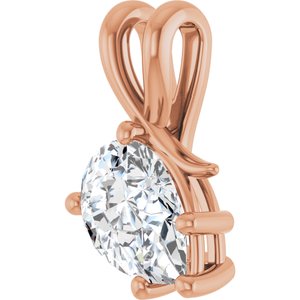 18K Rose Gold 10x7 mm Pear Pendant Mounting – image 3