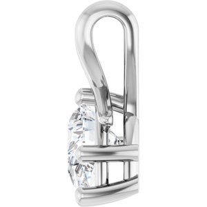 10K White Gold 8x6 mm Pear Pendant Mounting – image 5