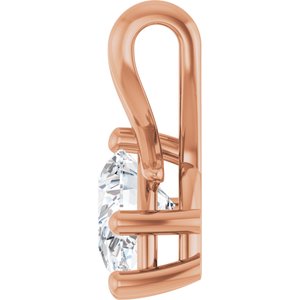 14K Rose Gold 8x6 mm Pear Pendant Mounting – image 5