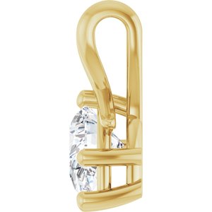 10K Yellow Gold 8x6 mm Pear Pendant Mounting – image 5