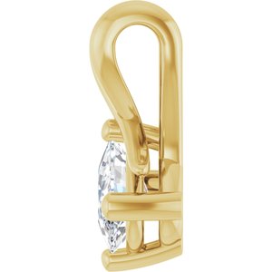 10K Yellow Gold 6x4 mm Elongated Cushion Pendant Mounting – image 5