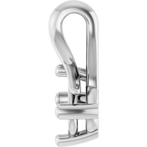 14K White Gold 6x4 mm Elongated Cushion Pendant Mounting – image 6