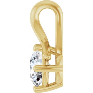 10K Yellow Gold 5.2 mm Round Pendant Mounting – image 5