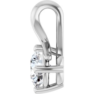 14K White Gold 5.2 mm Round Pendant Mounting – image 5