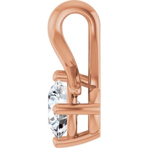 14K Rose Gold 5.2 mm Round Pendant Mounting – image 5