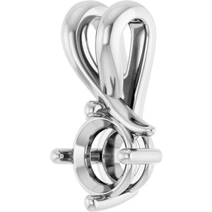 14K X1 White Gold 5.2 mm Round Pendant Mounting – image 4