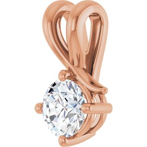 14K Rose Gold 5.2 mm Round Pendant Mounting – image 3