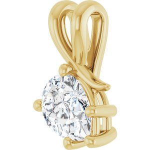 10K Yellow Gold 8x6 mm Pear Pendant Mounting – image 3