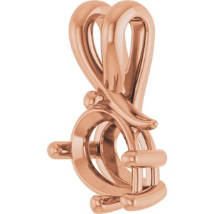 10K Rose Gold 8x6 mm Pear Pendant Mounting – image 4