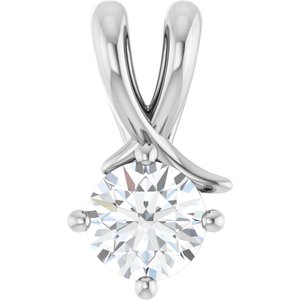 Sterling Silver 5.2 mm Round Pendant Mounting