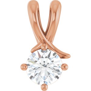 10K Rose Gold 5.2 mm Round Pendant Mounting