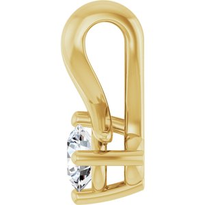 10K Yellow Gold 3.4 mm Round Pendant Mounting – image 5