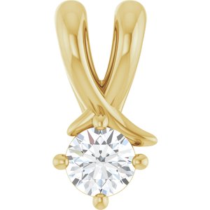 14K Yellow Gold 3.4 mm Round Pendant Mounting