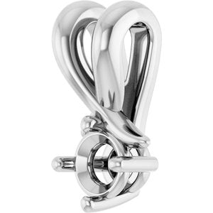 18K White Gold 3.4 mm Round Pendant Mounting – image 4