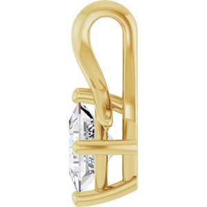 10K Yellow Gold 4.5 mm Square Pendant Mounting – image 5