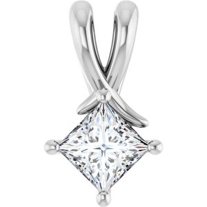 Platinum 4.5 mm Square Pendant Mounting