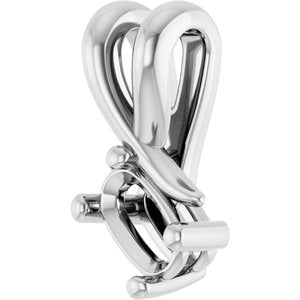 Platinum 5x3 mm Elongated Cushion Pendant Mounting – image 4