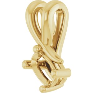 10K Yellow Gold 5x3 mm Elongated Cushion Pendant Mounting – image 4