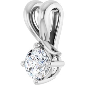 Sterling Silver 4.4 mm Round Pendant Mounting – image 3