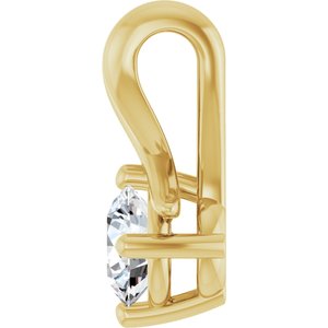 10K Yellow Gold 4.4 mm Round Pendant Mounting – image 5