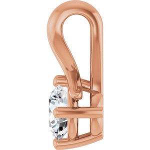 10K Rose Gold 4.4 mm Round Pendant Mounting – image 5