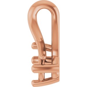 14K Rose Gold 5x3 mm Elongated Cushion Pendant Mounting – image 6