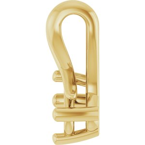 18K Yellow Gold 5x3 mm Elongated Cushion Pendant Mounting – image 6