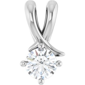 14K X1 White Gold 4.4 mm Round Pendant Mounting