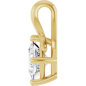 10K Yellow Gold 5 mm Square Pendant Mounting – image 5