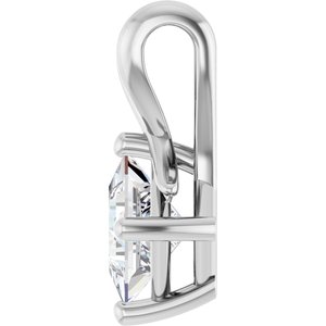 10K White Gold 5 mm Square Pendant Mounting – image 5