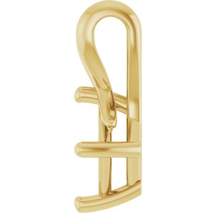 10K Yellow Gold 5 mm Square Pendant Mounting – image 6