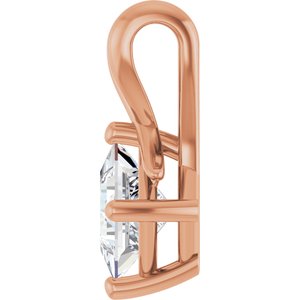10K Rose Gold 5 mm Square Pendant Mounting – image 5
