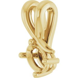 14K Yellow Gold 5x3.5 mm Oval Pendant Mounting – image 4