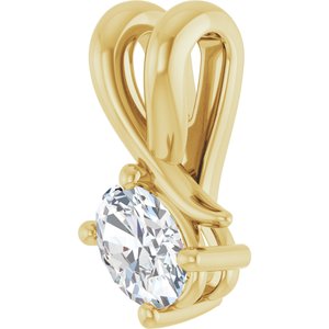 14K Yellow Gold 5x3.5 mm Oval Pendant Mounting – image 3