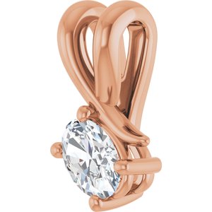 14K Rose Gold 5x3.5 mm Oval Pendant Mounting – image 3