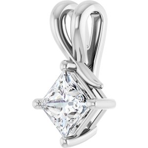 Platinum 5 mm Square Pendant Mounting – image 3