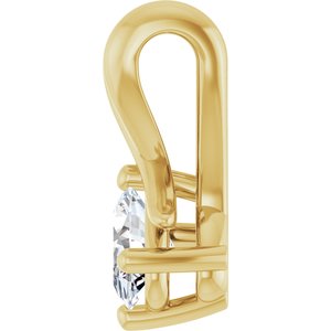 14K Yellow Gold 5x3.5 mm Oval Pendant Mounting – image 5