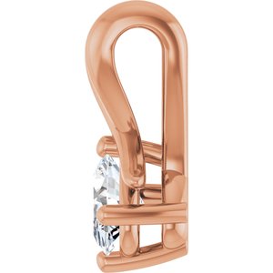 14K Rose Gold 5x3.5 mm Oval Pendant Mounting – image 5