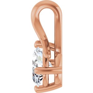 18K Rose Gold 7x5 mm Oval Pendant Mounting – image 5