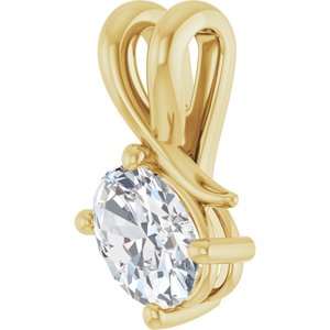 10K Yellow Gold 7x5 mm Oval Pendant Mounting – image 3