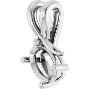 Sterling Silver 7x5 mm Oval Pendant Mounting – image 4