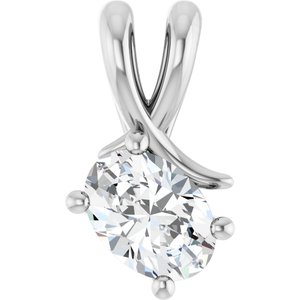 Continuum Sterling Silver 7x5 mm Oval Pendant Mounting
