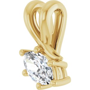 10K Yellow Gold 6x3.5 mm Marquise Pendant Mounting – image 3