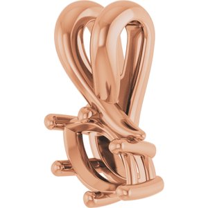 18K Rose Gold 6x3.5 mm Marquise Pendant Mounting – image 4