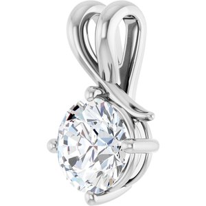 18K White Gold 8 mm Round Pendant Mounting – image 3