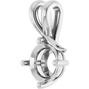 Continuum Sterling Silver 8 mm Round Pendant Mounting – image 4