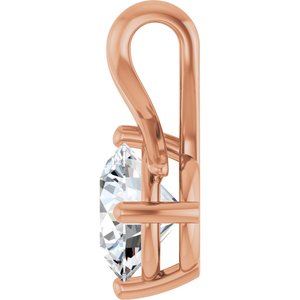 10K Rose Gold 8 mm Round Pendant Mounting – image 5
