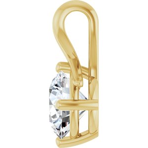 14K Yellow Gold 8 mm Round Pendant Mounting – image 5
